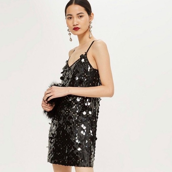Topshop Dresses & Skirts - 🆕 Topshop Disc Sequin Slip Dress